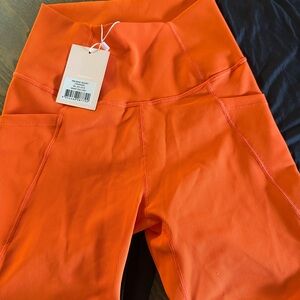 Bright Orange High-Waisted Leggings